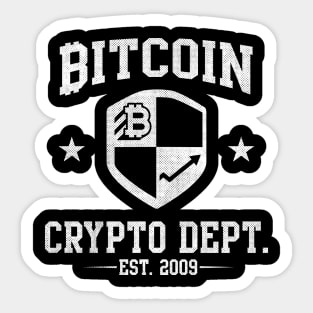 Funny Bitcoin logo Crypto 2009 currency traders gifts Sticker